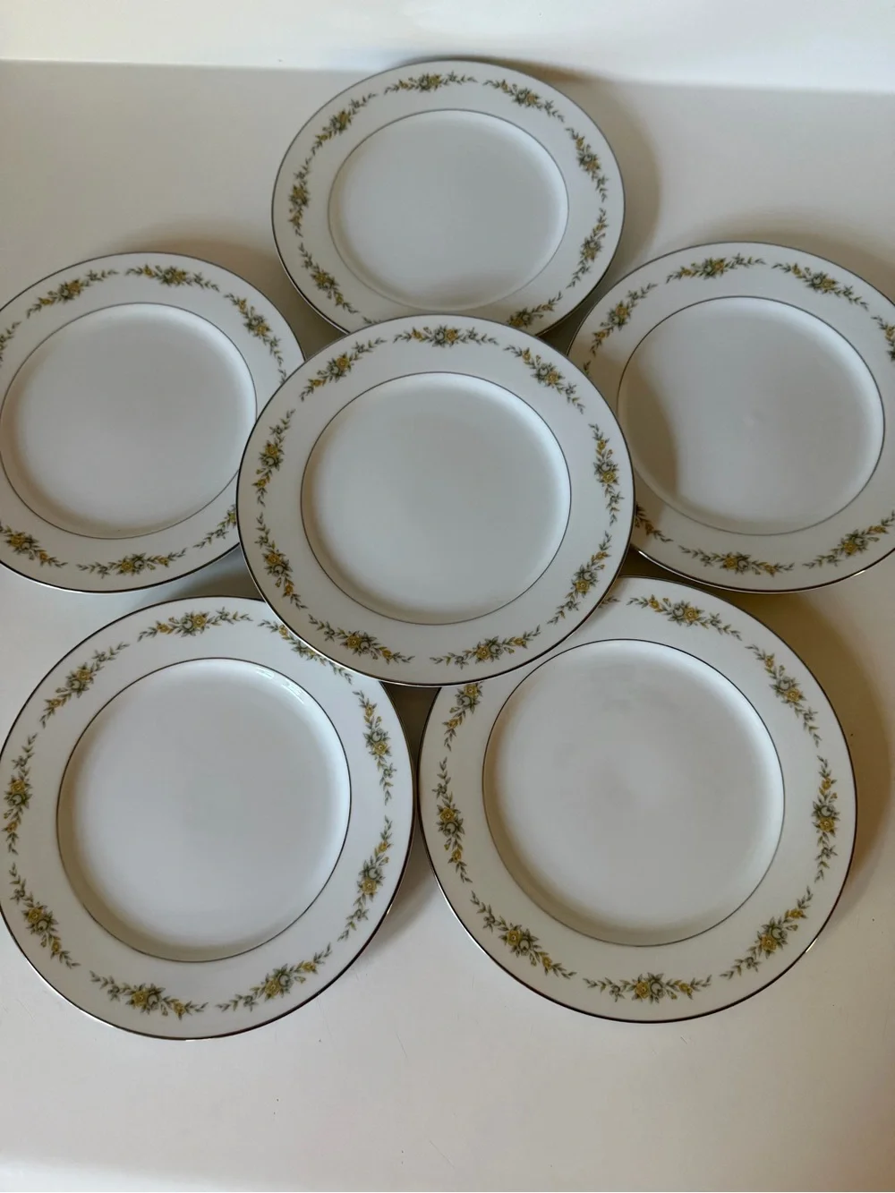 Vintage Four Crown China salad and bread and  butter plates set